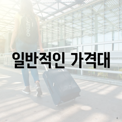 일반적인 가격대