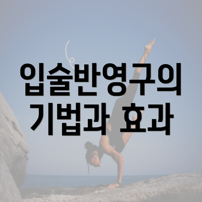 입술반영구의 기법과 효과