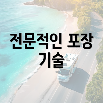 전문적인 포장 기술
