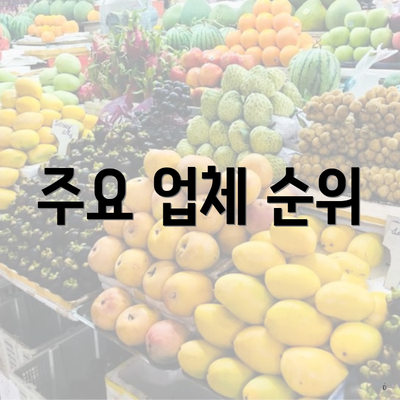 주요 업체 순위