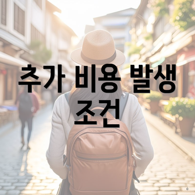 추가 비용 발생 조건