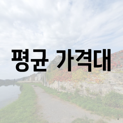 평균 가격대