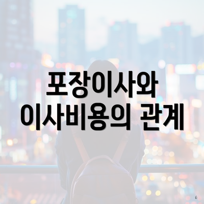포장이사와 이사비용의 관계