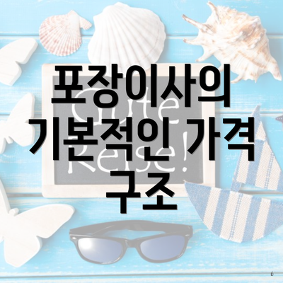 포장이사의 기본적인 가격 구조