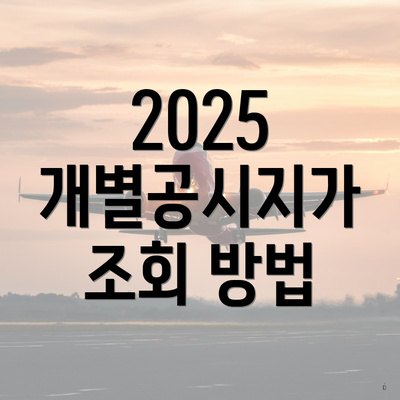 2025 개별공시지가 조회 방법
