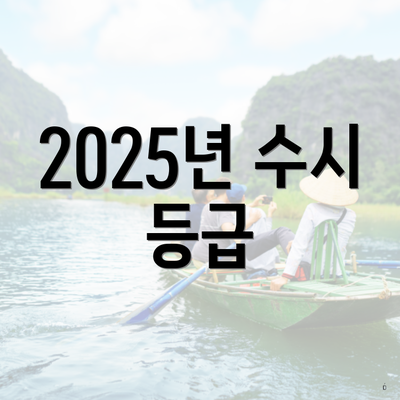 2025년 수시 등급