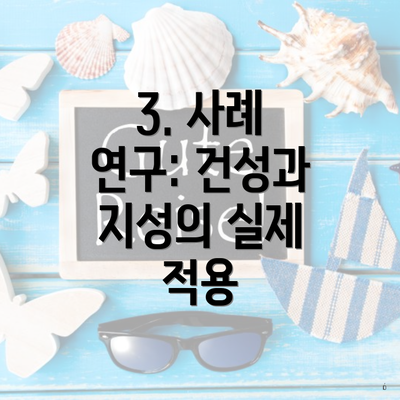 3. 사례 연구: 건성과 지성의 실제 적용