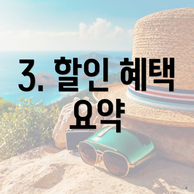 3. 할인 혜택 요약