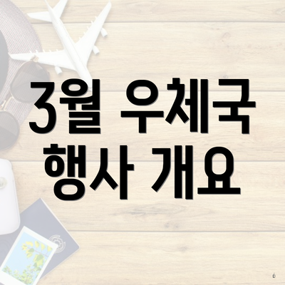 3월 우체국 행사 개요