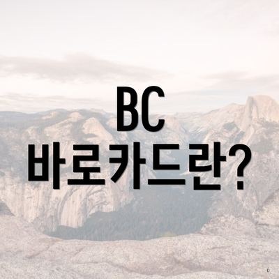 BC 바로카드란?