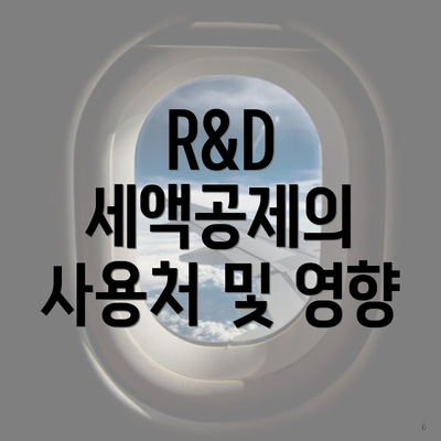 R&D 세액공제의 사용처 및 영향