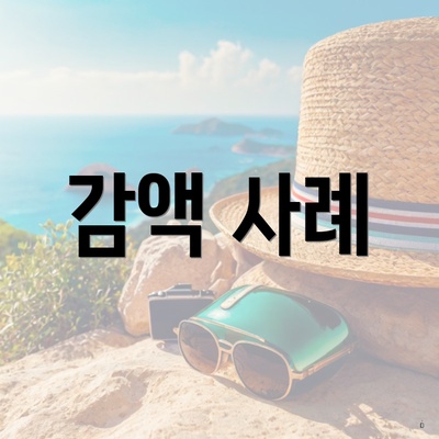 감액 사례