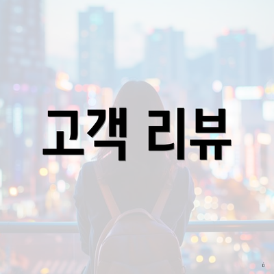 고객 리뷰