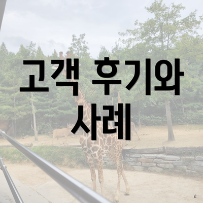 고객 후기와 사례