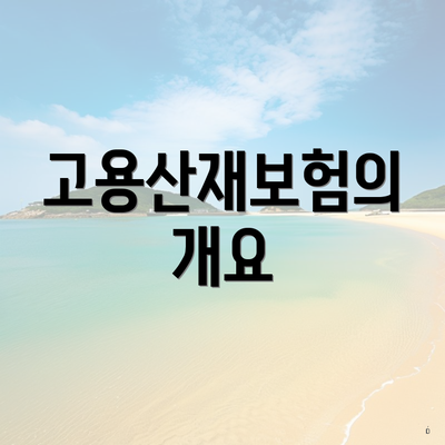 고용산재보험의 개요