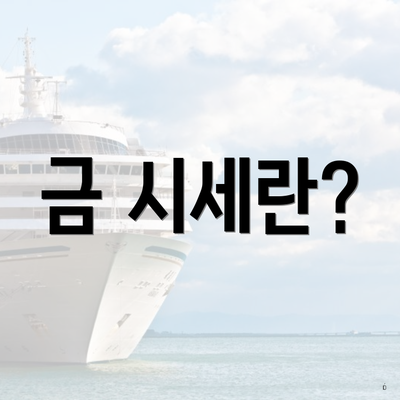 금 시세란?
