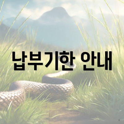 납부기한 안내