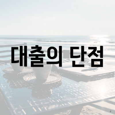 대출의 단점