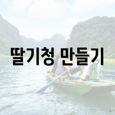 딸기청 만들기