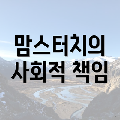 맘스터치의 사회적 책임