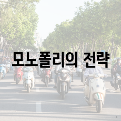 모노폴리의 전략