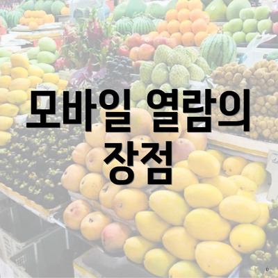 모바일 열람의 장점