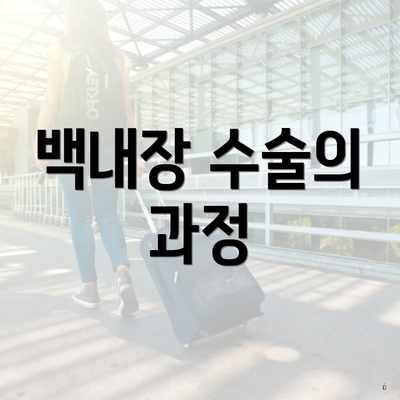 백내장 수술의 과정
