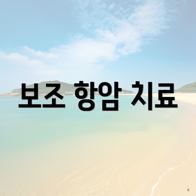 보조 항암 치료