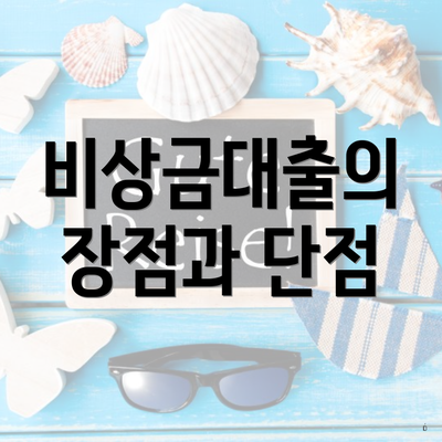 비상금대출의 장점과 단점
