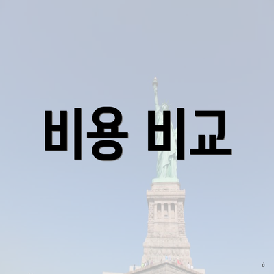 비용 비교