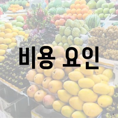 비용 요인
