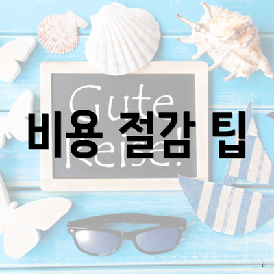 비용 절감 팁