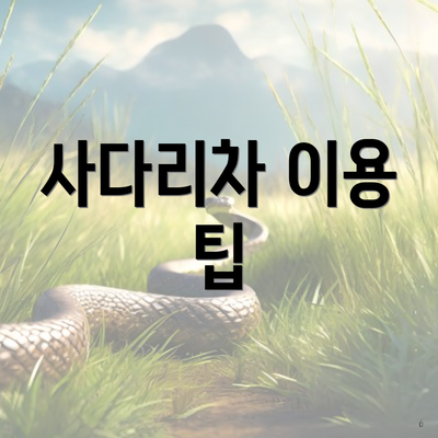 사다리차 이용 팁