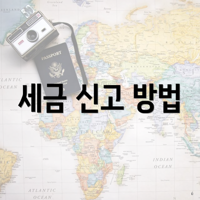 세금 신고 방법