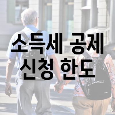 소득세 공제 신청 한도