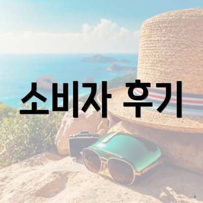소비자 후기