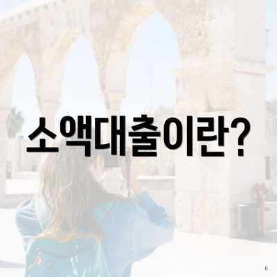 소액대출이란?