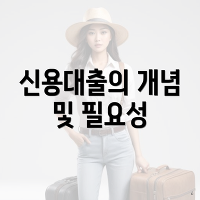 신용대출의 개념 및 필요성
