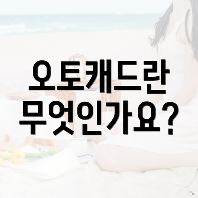오토캐드란 무엇인가요?