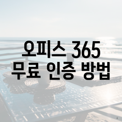 오피스 365 무료 인증 방법