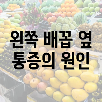 왼쪽 배꼽 옆 통증의 원인