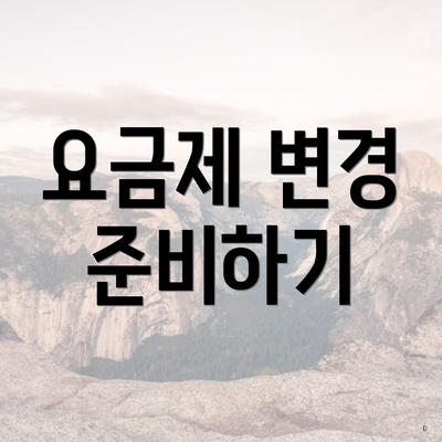 요금제 변경 준비하기