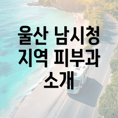 울산 남시청 지역 피부과 소개
