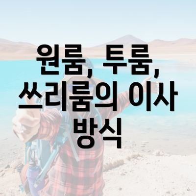 원룸, 투룸, 쓰리룸의 이사 방식
