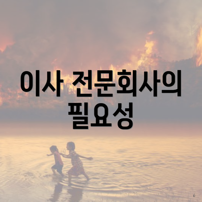 이사 전문회사의 필요성