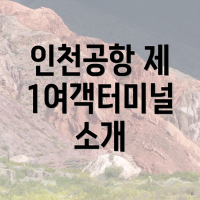 인천공항 제 1여객터미널 소개