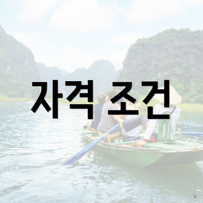 자격 조건
