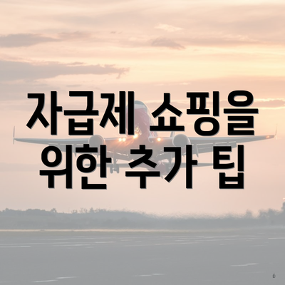 자급제 쇼핑을 위한 추가 팁