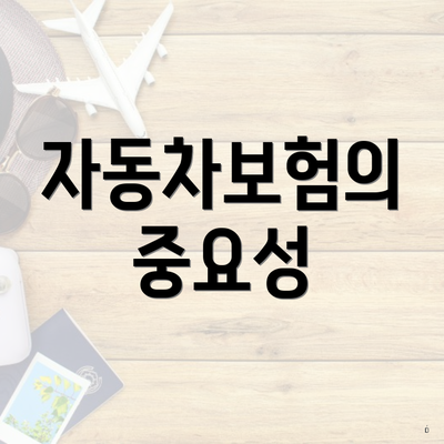 자동차보험의 중요성