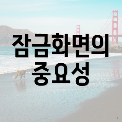 잠금화면의 중요성
